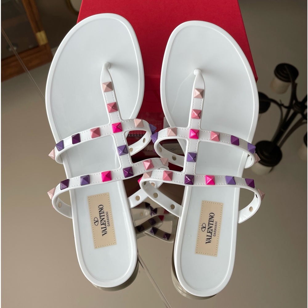Valentino Rockstud Jelly Flip Flop